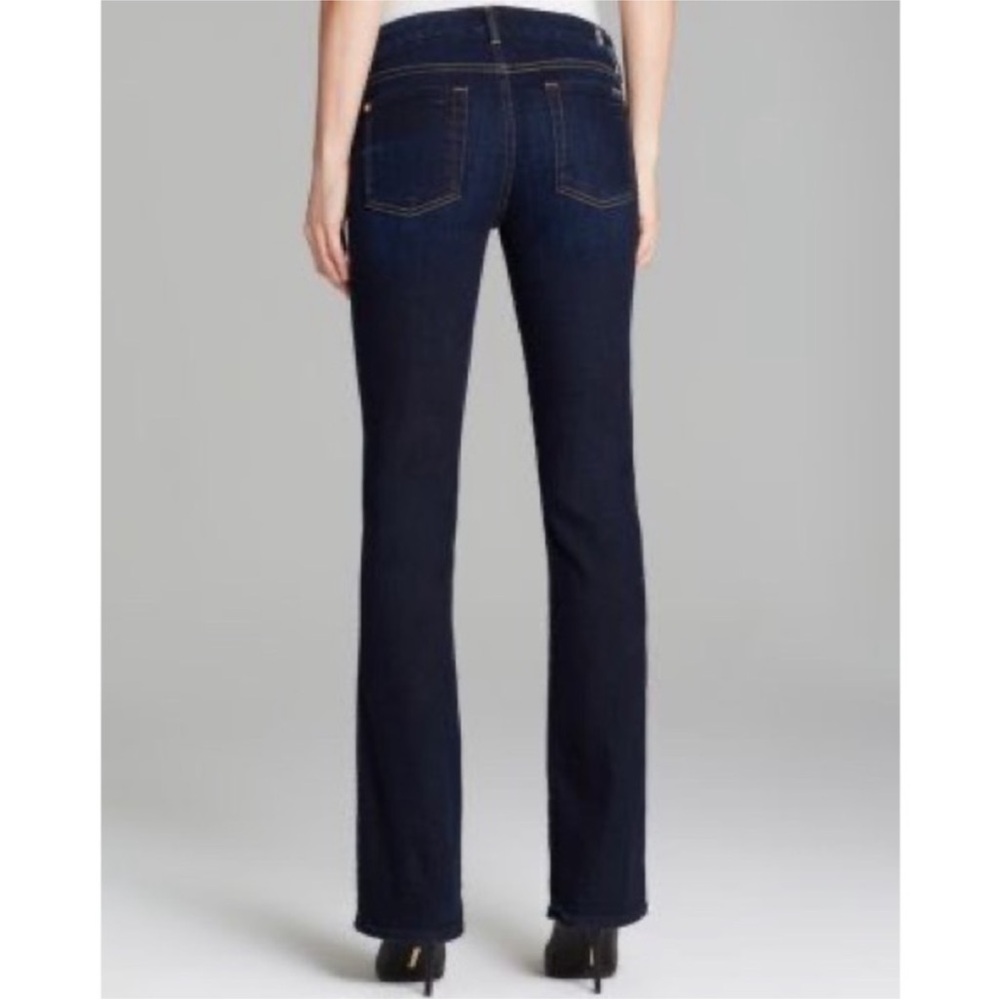 7 For All Mankind Low Rise Dark Wash Flare Boot Cut Jean